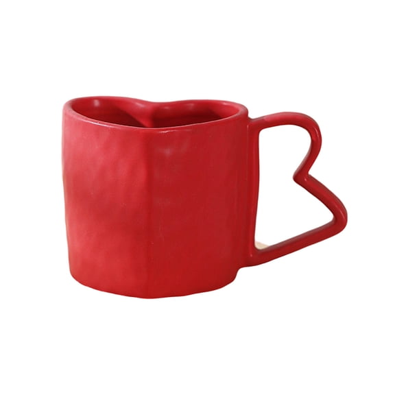 TEPgvh Valentine'S Day Mug With Heart-Shaped Handle Valentine'S Day Ceramic Coffee Cup With Handle Valentine'S Day Cup Red Heart Shaped Coffee Cup For Valentine'S Day C - One Size