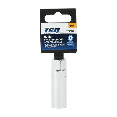 TEQ Correct Professional 3/8" Drive Spark Plug Socket, 9/16" -, 1 each, sold by each
