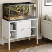 TEQIN 120-Gallon Reptile Enclosure,Front-Opening Glass Terrarium reptile habitat for Bearded Dragons, Snakes and Lizards,Reptile Terrarium With Screen Ventilation Top,Easy Assembly