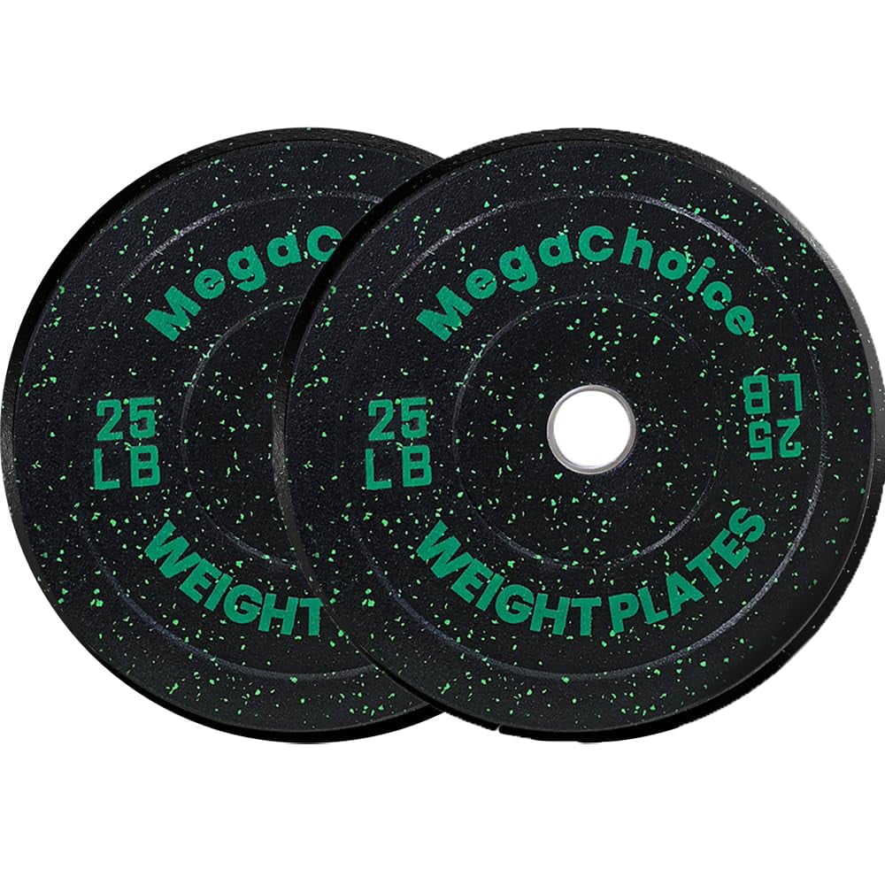 TEQIN 2-Inch Olympics Rubber Weight Plates Sets, Bumper Plates Set With Barbell For Strength Training, 10lb-45lb Barbell Olympics Weight Plates For Weight Lifting Home Gym,Workout Plates
