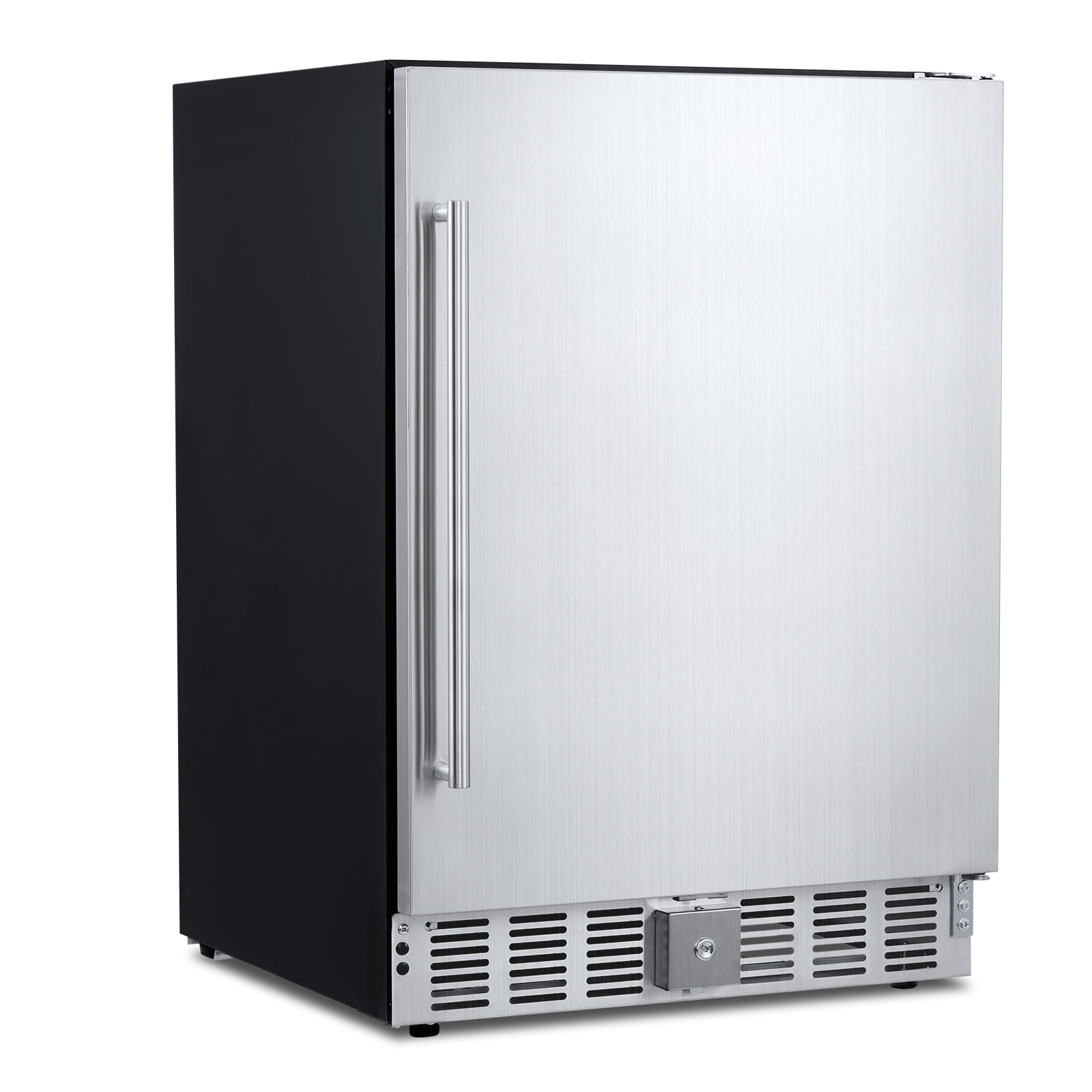 TEQIN 24" Beverage Refrigerator, 180 Cans Under Counter Beverage Fridge, Weather Proof Stainless Steel Beverage Fridge,Built-in For Freestanding Beer Fridge for Soda,Water, Wine