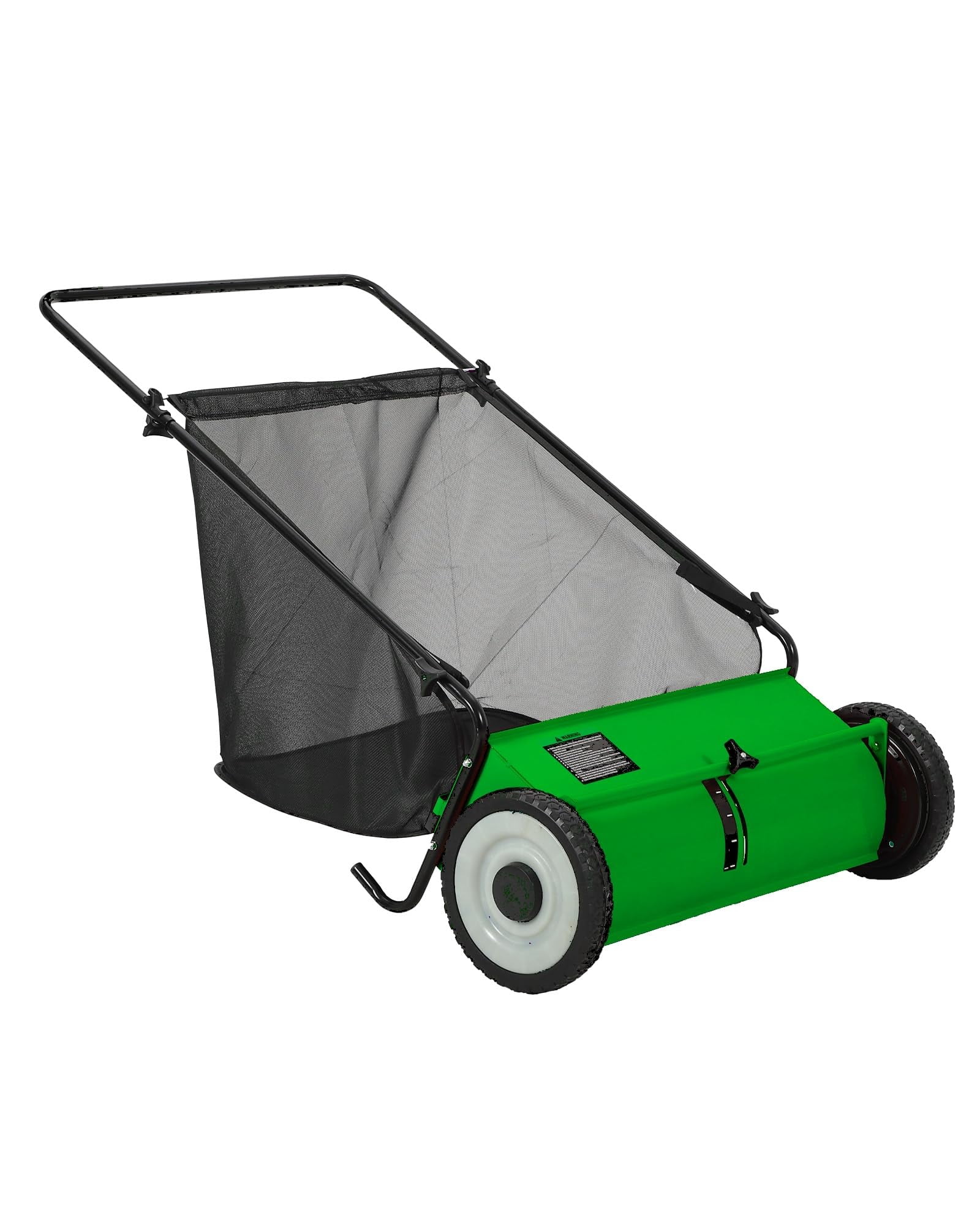TEQIN 26 Inch Hand Push Lawn Sweeper, Leaf Collector Lawn Sweeper With Adjustable Brush Height, Pickup Sweeper For Yard Leaf Picker Upper, Large 7 Cu. Ft Hopper Capacity Push Lawn Sweeper For Leaves