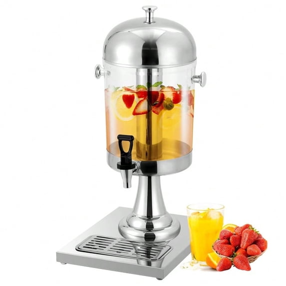 TEQIN 4.4 Gallon Commercial Drink Dispenser, Stainless Steel Beverage Dispenser With Ice Core, Stand & Spigot For Cold Juice, Iced Tea And Lemonade At Parties & Weddings