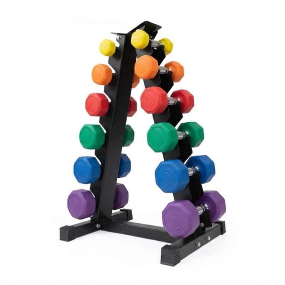 TEQIN 6-Tier Dumbbell Rack Stand Only,weight stand for dumbbells,Home Gym Storage Stand for Weights,A-Frame Strength Training Dumbbell Holder Dumbbell Tower,Supports Up to 480 Lbs