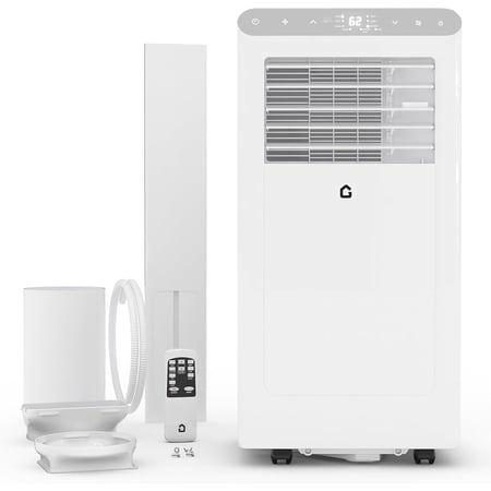 TEQIN 8000 BTU 3-In-1 Quiet Portable Ac Unit, Cools 350 Sq.Ft With Auto Swing Sleep Mode Dehumidifier, Timer Remote Control, Small Air Conditioner Portable Ac Unit For Bedroom Office Apartment