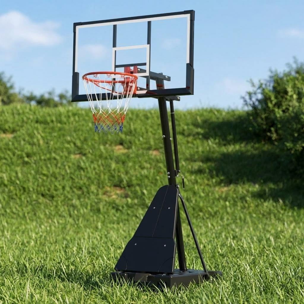 TEQIN Basketball Hoop Outdoor 10ft Adjustable, Portable Basketball Hoop Goal System For Youth And Adults In Backyard/Driveway/Indoor, 48 Inch Shatterproof Backboard And Larger Base