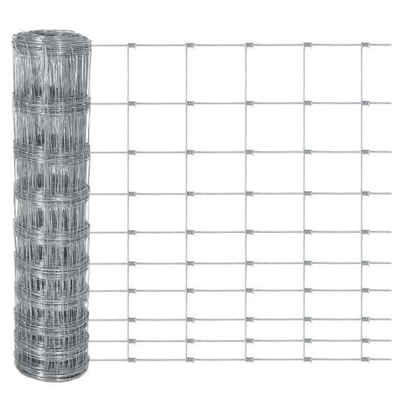 TEQIN Cattle Panel,14 Gauge Heavy Duty Galvanized Woven Wire Fence Goat Fence For Goat Sheep Hog Deer Horse Livestock Fencing Yard Garden Field Agricultural Farm Ranch