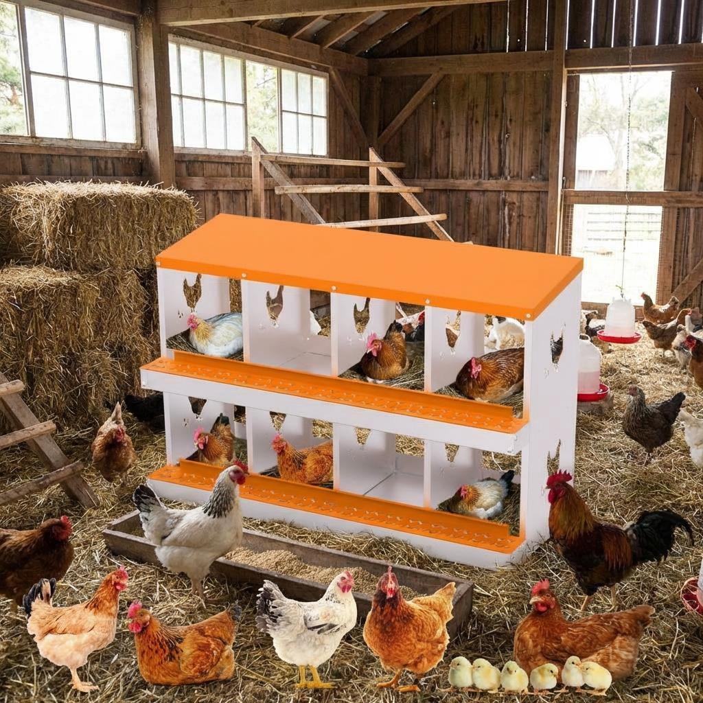 Nested Pull Box TEQIN Chicken Nesting Box, 6-10 Compartment Nesting Box,Metal Chicken ...