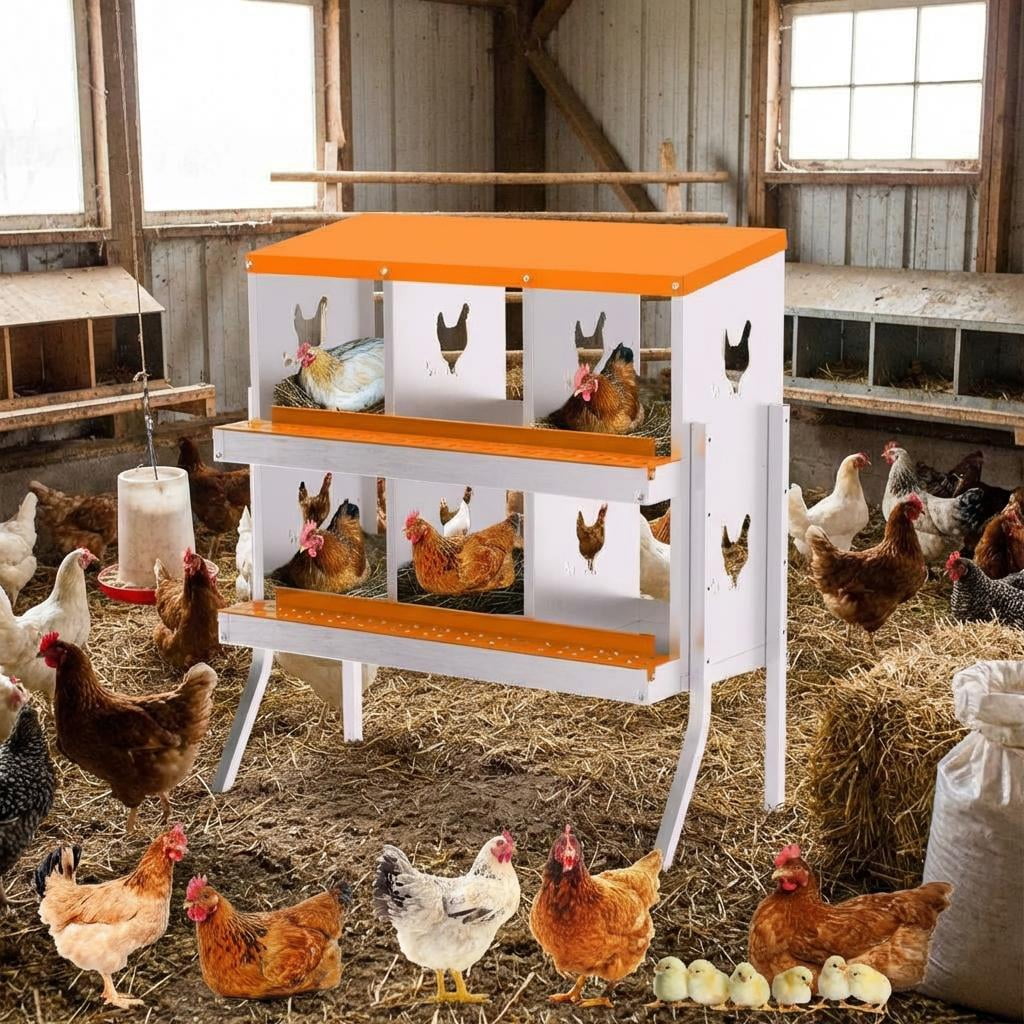 Nested Pull Box TEQIN Chicken Nesting Box, 6-10 Compartment Nesting Box,Metal Chicken ...