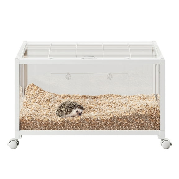 TEQIN Hamster Habitat Cage,Chewproof Gerbil Cages,Mice and Rat Habitat with Transparent Sides, Hamster Cage with Openable Mesh Top, Solid Built with Lock Design,Rolling Hamster Cage