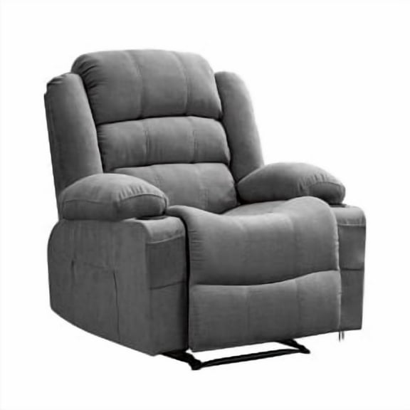 TEQIN Home Manual Recliner Chair,Overstuffed Fabric Reclining Chair,Lounge Chair with 3 Angle Modes, 2 Cup Holders, Side Pocket for Living Room, Bedroom