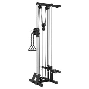 TEQIN LAT Pulldown Machines,Wall Mount Cable Station for Home Gym, Adjustable Dual Pulleys Cable Crossover Machine LAT Tower Fitness Equipment with 18 Positions