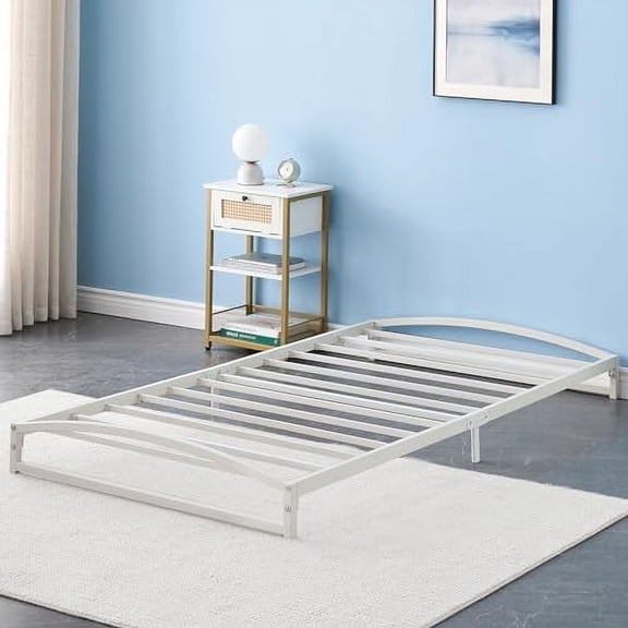 TEQIN Metal Platform Bed Frame 6 Inch Tall,No Box Spring Needed,Full/Twin/King/Queen Size Bed with Heavy Duty Strong Support Slats,Low Profile Bed Frame,Easy Assembly