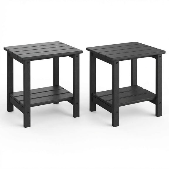 TEQIN Patio Side Table, Outdoor Adirondack Side Tables,Outside End Table For Patio, Porch, Deck, Weather Resistant/Easy Maintenance