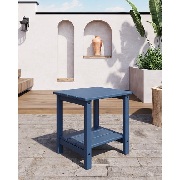TEQIN Patio Side Table, Outdoor Adirondack Side Tables,Outside End Table For Patio, Porch, Deck, Weather Resistant/Easy Maintenance