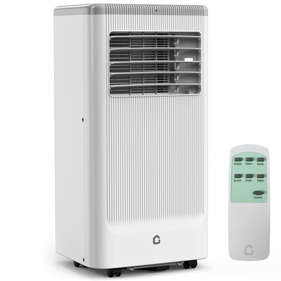 TEQIN Portable Air Conditioner 8000 BTU 3-in-1 AC Cooling,Fan & Dehumidifier Functions,Quiet Operation, Remote, 24H Timer AC Unit Cools Up to 350 Sq Ft , Easy to Install