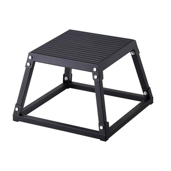 TEQIN Steel Plyometric Box,Exercise Step Up Box,Anti-Slip Pre-Assembled Plyometric Jump Box for Home Gym Conditioning and Strength Training,Plyometric Platform Step 12-18-24-30 Inch