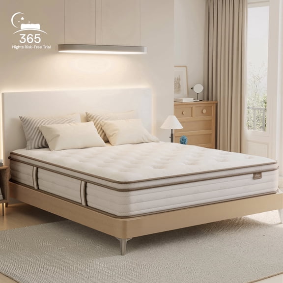 Spanspace 10" Twin Gel Memory Foam Hybrid Mattress with Pocket Springs, Medium Comfort, Pressure Relief and Motion Isolation, CertiPUR-US Certified, 100-Night Trial