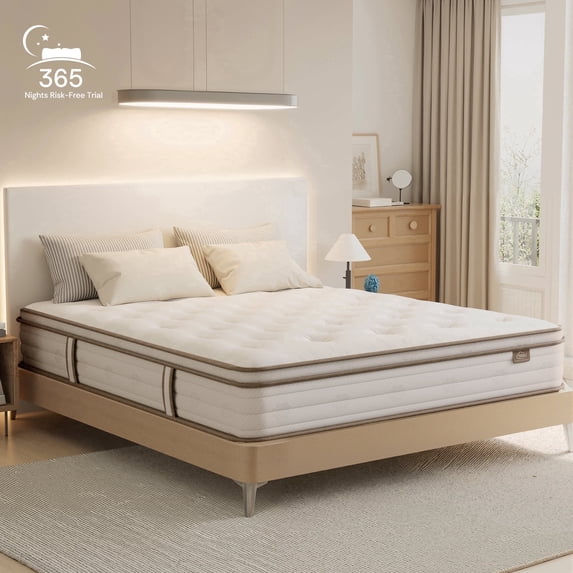 Spanspace 12" Queen Gel Memory Foam Hybrid Mattress with Pocket Springs, Medium Comfort, Pressure Relief and Motion Isolation, CertiPUR-US Certified, 100-Night Trial