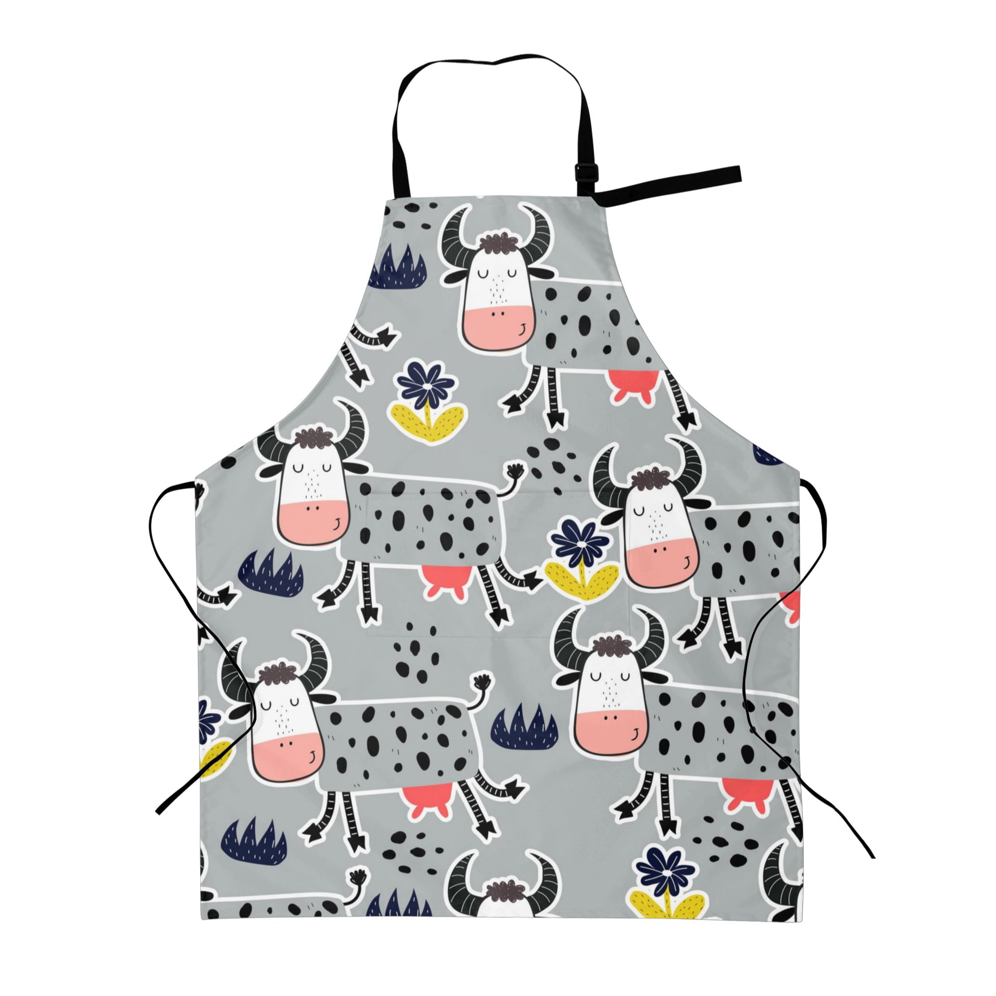 TEQUAN Adjustable Waterproof Apron with Pockets, Cartoon