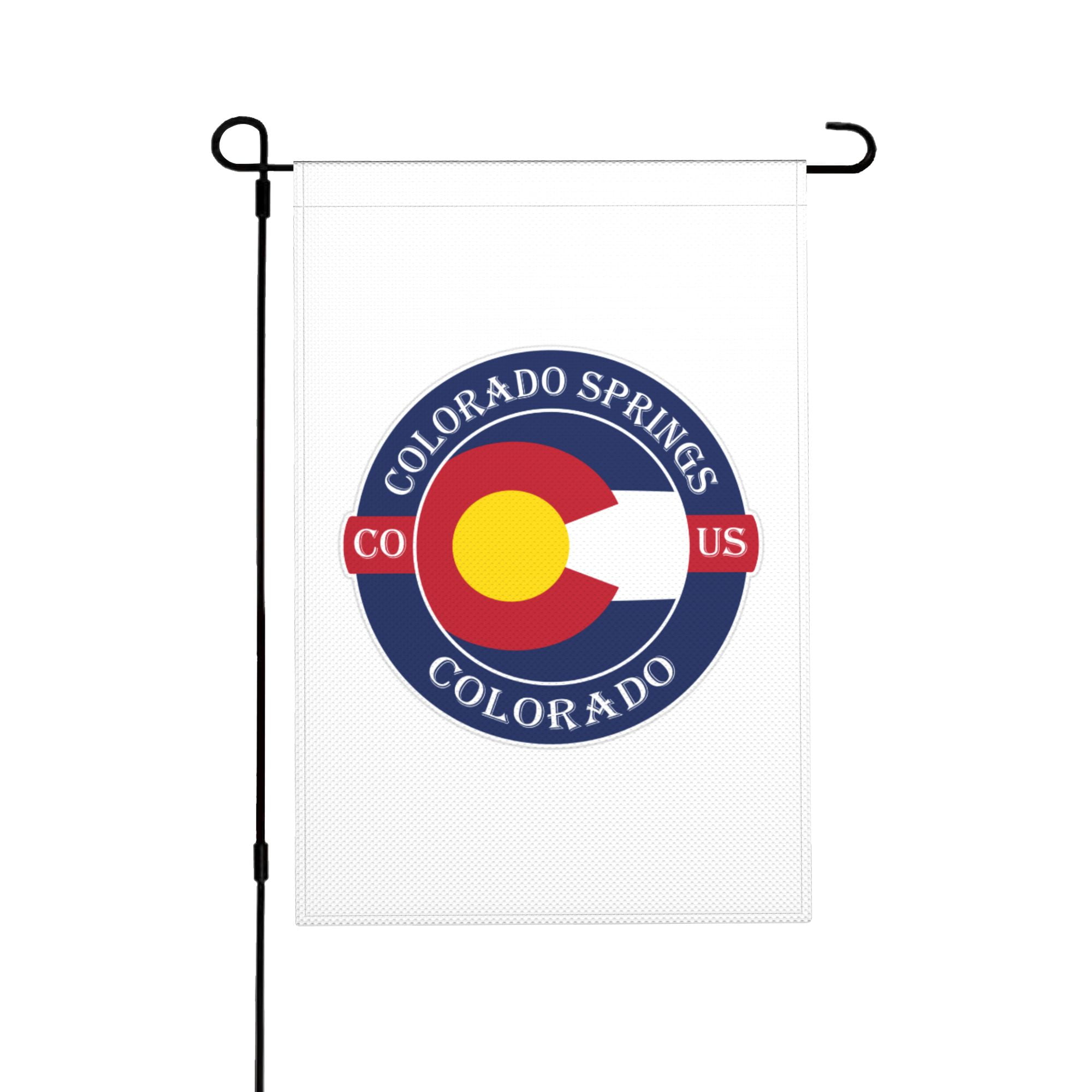 TEQUAN Colorado Springs Flag Stamp Garden Flags, 18 x 12 inch Double ...