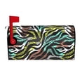 thumbnail image 1 of TEQUAN Colorful Zebra Exotic Animal Magnetic Mailbox Cover, Mailbox Wraps Standard Size, 1 of 7