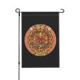 thumbnail image 1 of TEQUAN Colorfull Maya Aztec Calendar Garden Flags, 18 x 12 inch Double Sided Linen Outdoor Flag for Holiday Farmhouse Yard Home Decor, 1 of 7