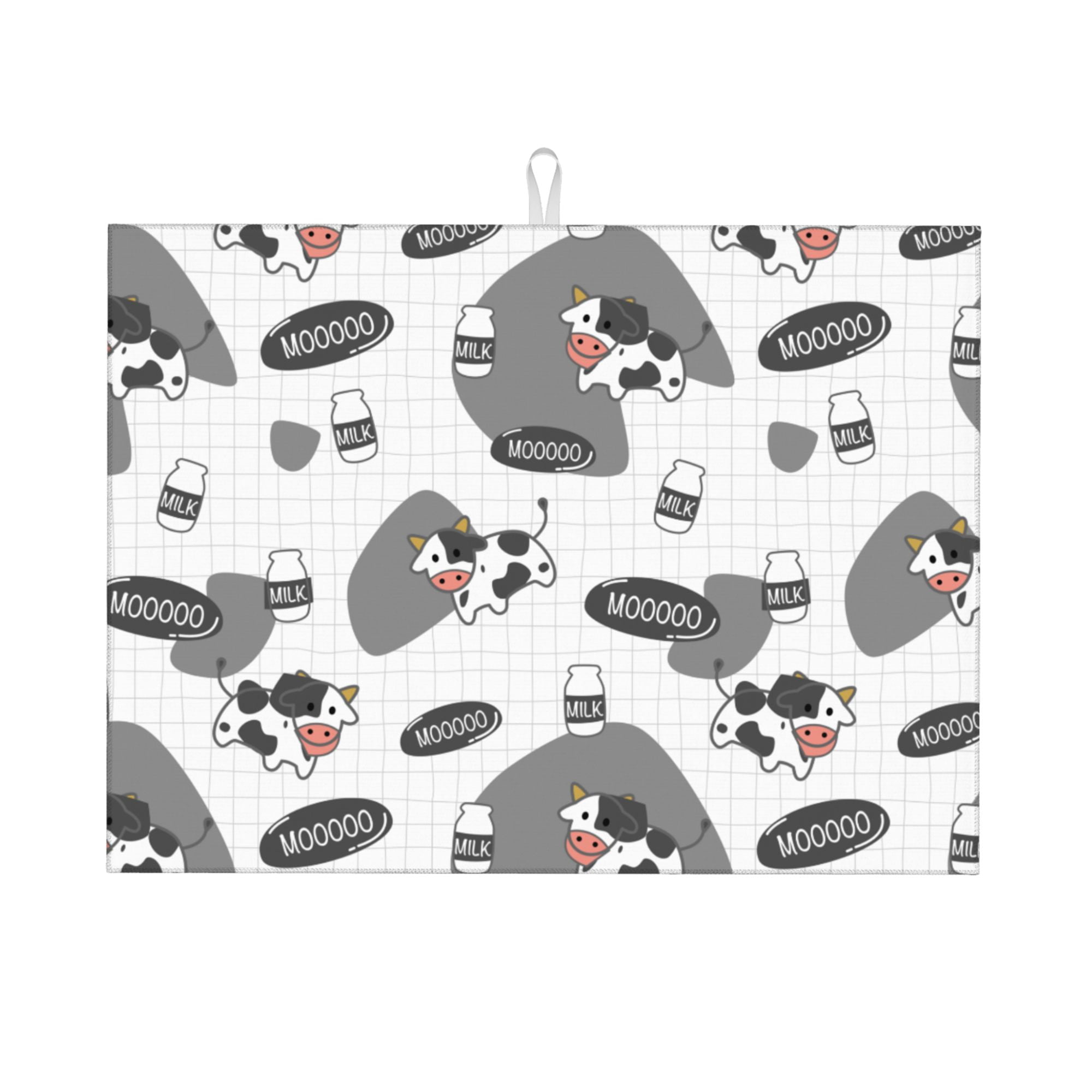 TEQUAN Dish Drying Mat for Kitchen Counter, Microfiber Super Absorbent