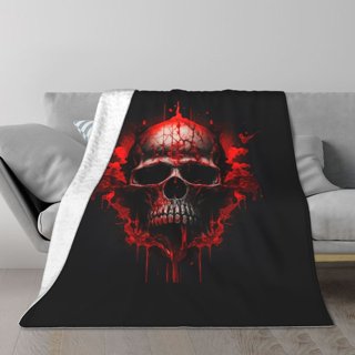  BOOGOBING Skull Throw Blanket Coral Fleece Gothic Thick Warm  Blankets for Sofa Chair Bed Halloween Comfy Bed Accessories,50x60,MKL220  : Home & Kitchen