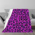 thumbnail image 1 of TEQUAN Double Layer Plush Bed Blanket, Pink Leopard Design Pattern Cozy Soft Air Conditioner Throw Blankets, 80" x 60", 1 of 7
