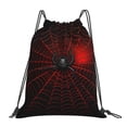 thumbnail image 1 of TEQUAN Drawstring Backpack Sports Gym Sackpack, Halloween Style Spiderweb Prints Polyester Water Resistant String Bag for Women Men, 1 of 8