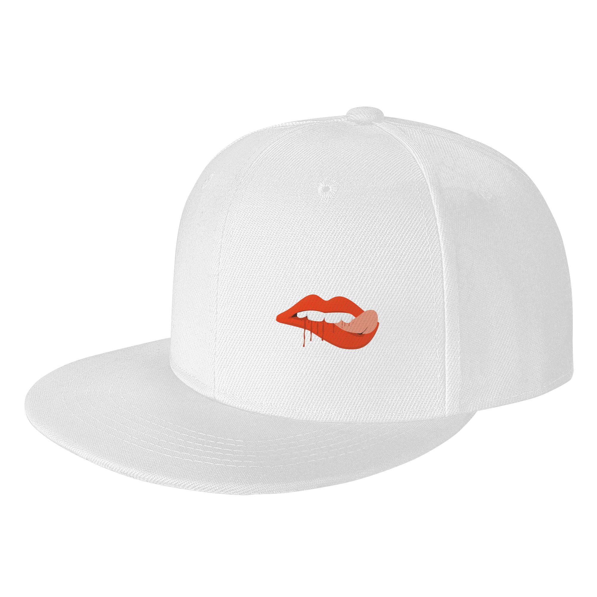 white nike hat with kiss