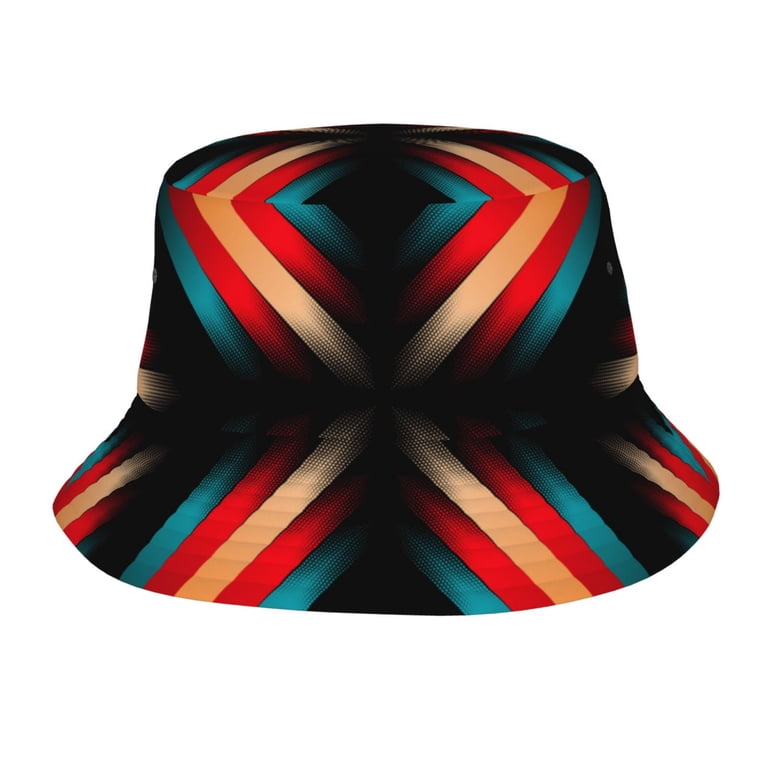 TEQUAN Foldable Polyester Adult Bucket Hat Gradient Halftone  display picture 1