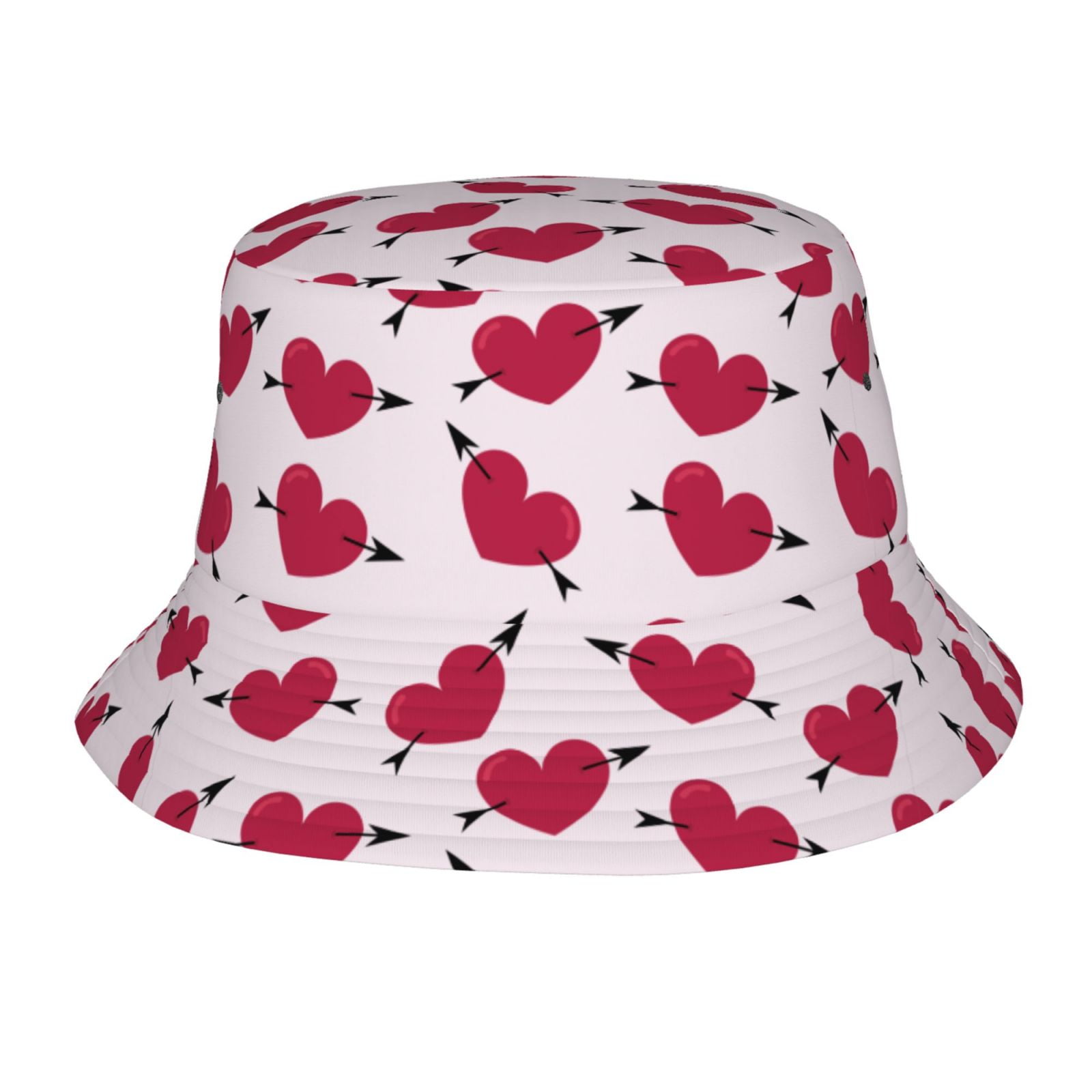 ハット COZY HEART BUCKET HAT_3 COLORS TEQUAN Foldable Polyester Adult Bucket Hat Pink Heart Cupid