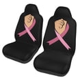 thumbnail image 1 of TEQUAN Front Seat Covers, Pink Ribbon Breast Cancer Awareness Pattern 2 Piece Car Seat Cover Fit Most Car SUV Truck Van, 1 of 7
