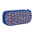 thumbnail image 1 of TEQUAN Large Capacity Pencil Case, Blue Brick Wall Textured Pattern Pencil Pouch 2 Compartments Pencil Bag (Blue), 1 of 1