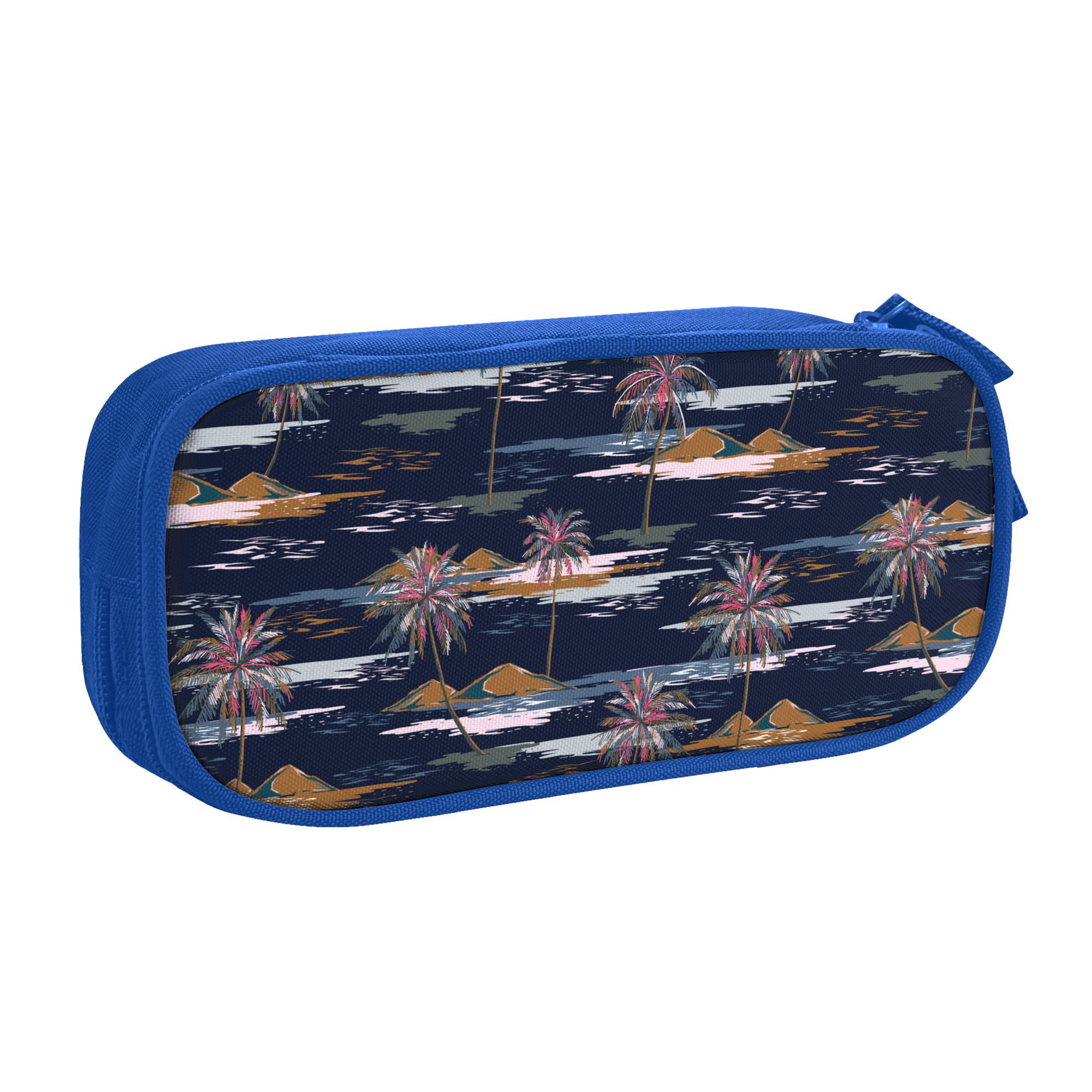TEQUAN Large Capacity Pencil Case, Colorful Hawaii Palm Trees Pattern