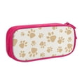 thumbnail image 1 of TEQUAN Large Capacity Pencil Case, Cute Paws Claw Print Animal Pattern Pencil Pouch 2 Compartments Pencil Bag (Pink), 1 of 7