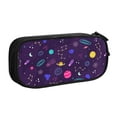 thumbnail image 1 of TEQUAN Large Capacity Pencil Case, Galaxy Outer Space Night Sky Pattern Pencil Pouch 2 Compartments Pencil Bag (Black), 1 of 7