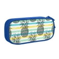 thumbnail image 1 of TEQUAN Large Capacity Pencil Case, Hawaii Fruits Sketch Pattern Pencil Pouch 2 Compartments Pencil Bag (Blue), 1 of 7