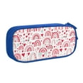 thumbnail image 1 of TEQUAN Large Capacity Pencil Case, Pink Cute Rainbows Hearts Pattern Pencil Pouch 2 Compartments Pencil Bag (Blue), 1 of 7
