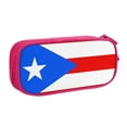 thumbnail image 1 of TEQUAN Large Capacity Pencil Case, Puerto Rico Flag Pattern Pencil Pouch 2 Compartments Pencil Bag (Pink), 1 of 7