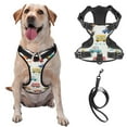 thumbnail image 1 of TEQUAN Large Dog Harness with Leash, Cartoon Cars Animals Driver Prints Reflective No Pull Adjustable Pet Vest(L), 1 of 7