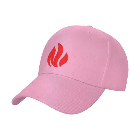 TEQUAN Peaked Cap Fire Burning Symbols Adult Unisex Adjustable Curved Brim Baseball Cap Hat, Pink