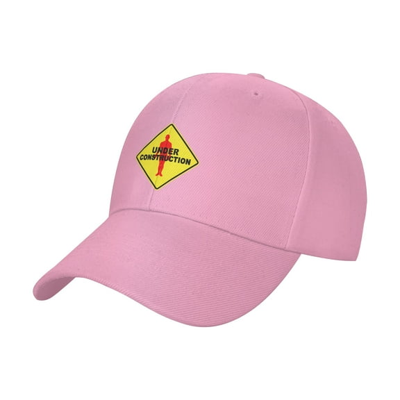TEQUAN Peaked Cap Under Construction Work Adult Unisex Adjustable Curved Brim Baseball Cap Hat, Pink
