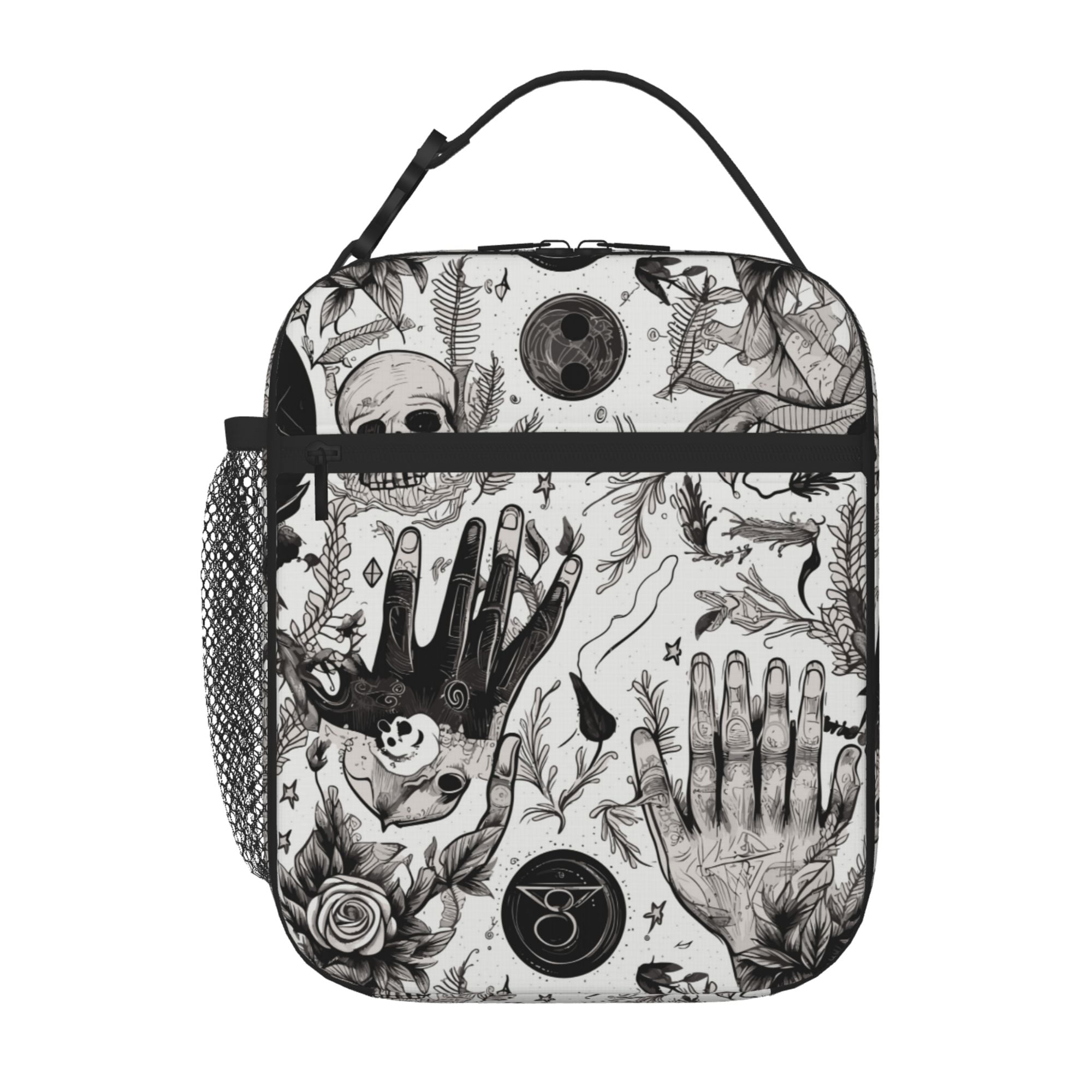 TEQUAN Portable Lunch Bag, Grunge Goth Aesthetic Pattern