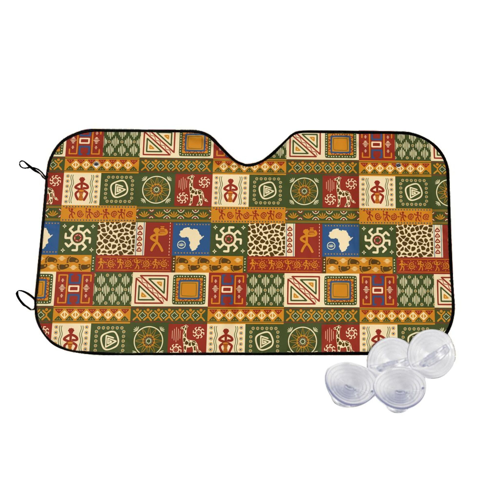 Egyptian Pattern Print Car Sun Shade