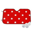 thumbnail image 1 of TEQUAN Sunshade for Car Windshield, Patriotic Red Stars Pattern Car Sun Shade, 55" x 30", 1 of 7