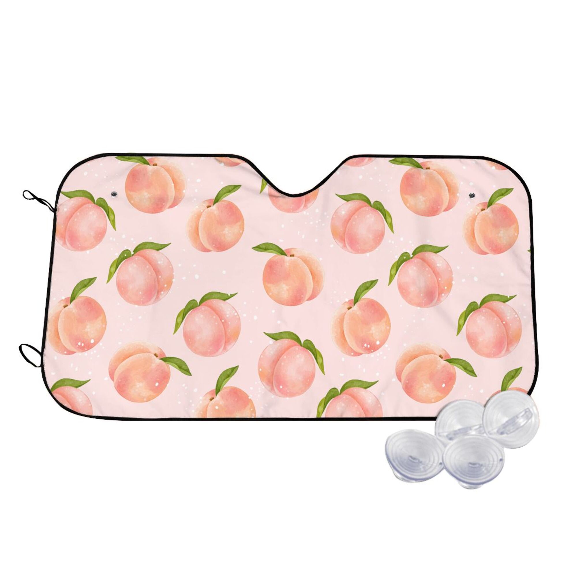 Emoji Pink Pattern Print Car Sun Shade