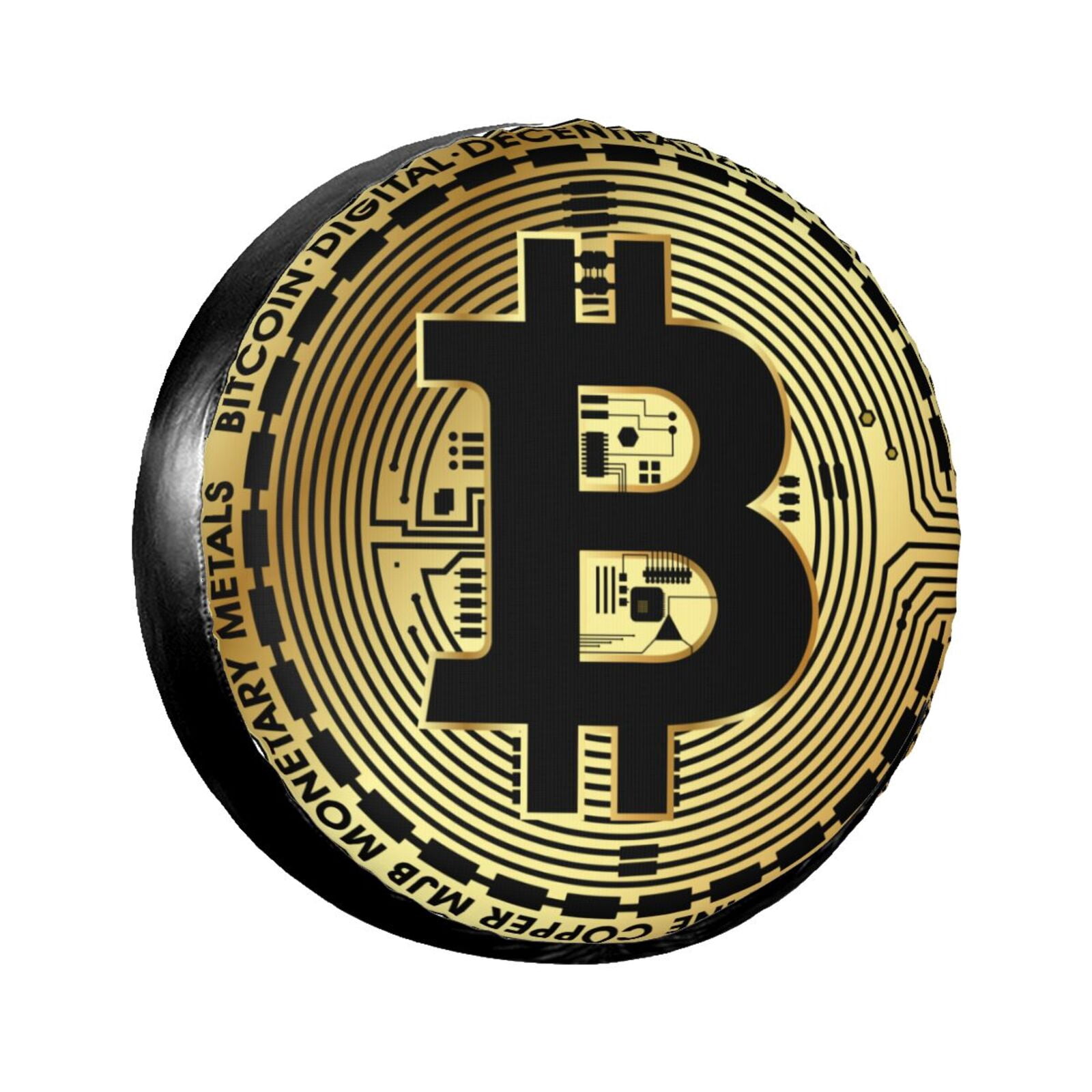 TEQUAN Universal Waterproof Spare Tire Cover, Dustproof Sun Protection  Bitcoin Virtual Crypto Coin Pattern Wheel Cover, 17 inch - Walmart.com